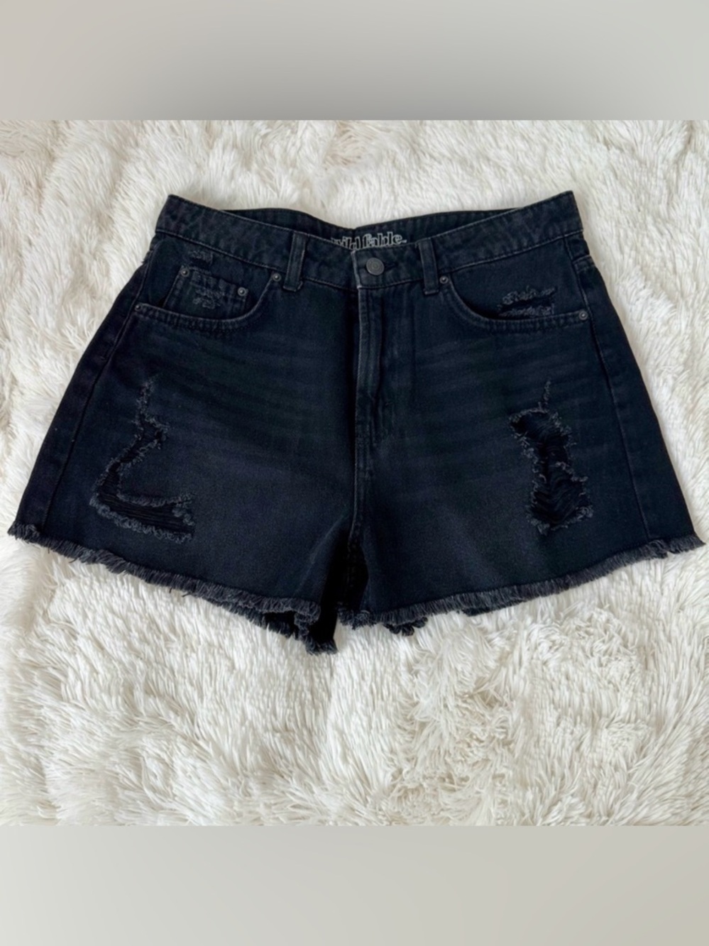 Wild Fable Women’s Black Jean Shorts Size: 6